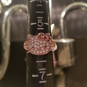 Size 6 Fragrant Jewels Hello Kitty CZ Ring